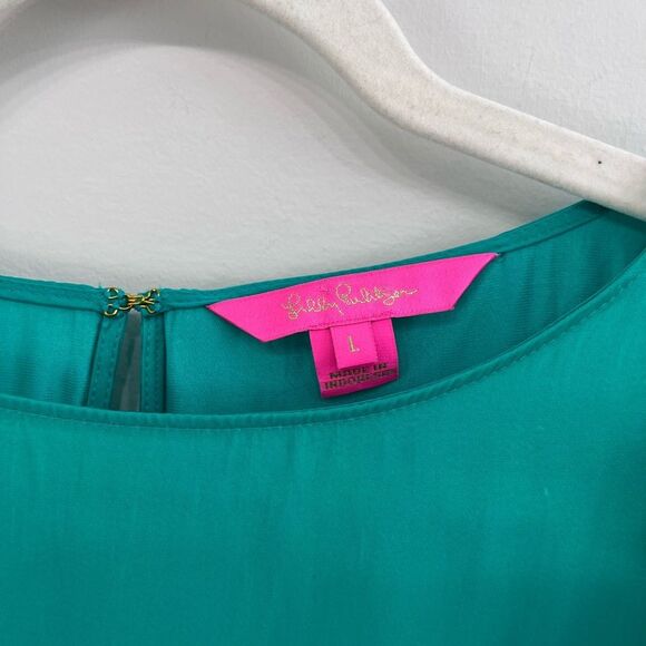 Lilly Pulitzer Ruffle Short Sleeve Ana Top, large, NWOT - Picture 6 of 11